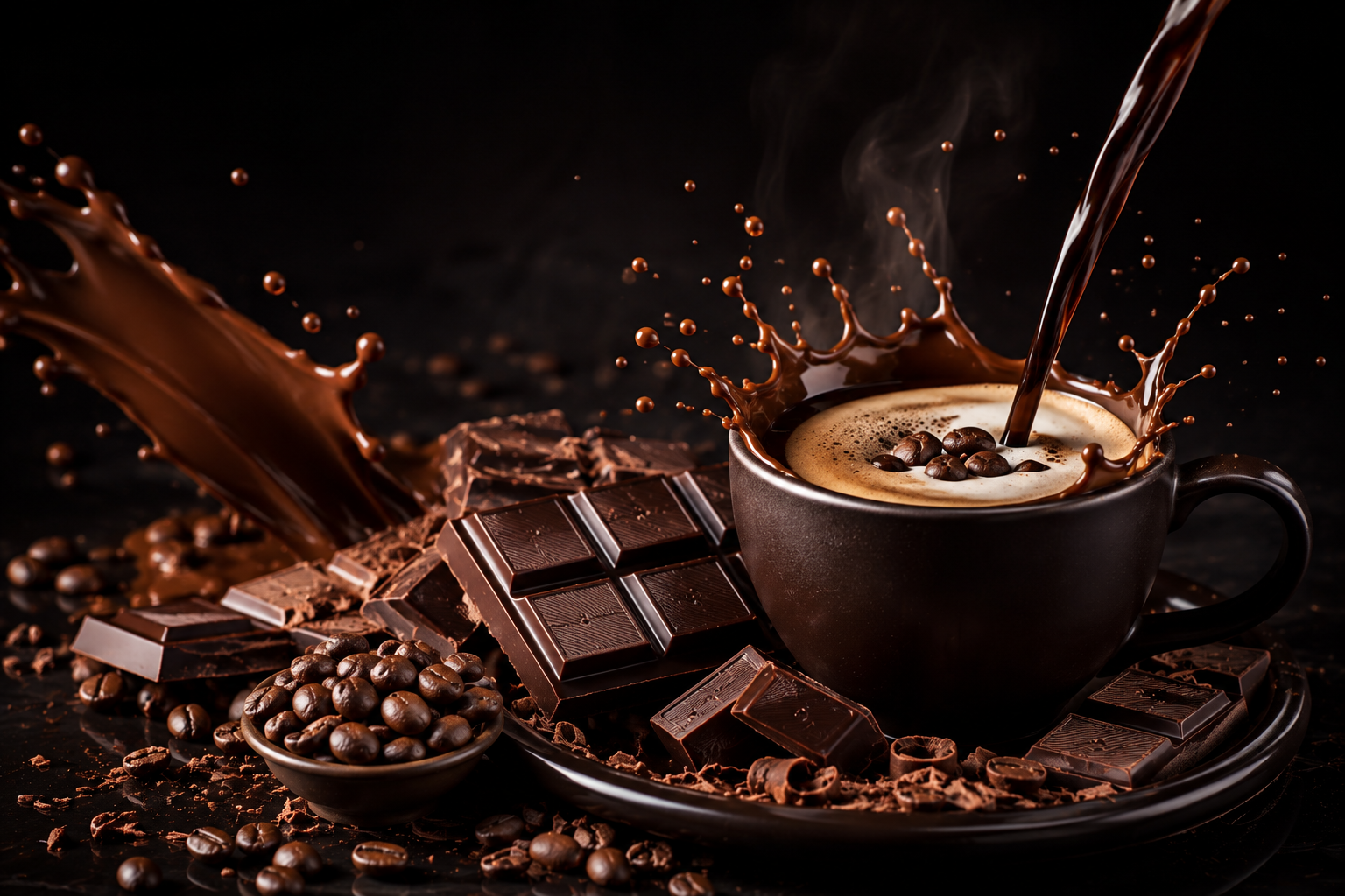 Coffee and chocolate flavours